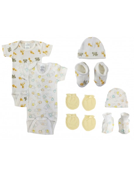 Unisex Newborn Baby 8 Pc Layette Sets