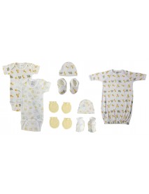 Unisex Newborn Baby 9 Pc Layette Sets
