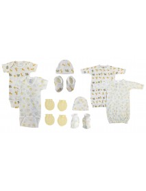 Unisex Newborn Baby 10 Pc Layette Sets