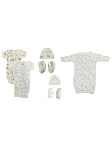 Unisex Newborn Baby 7 Pc Layette Sets