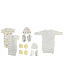 Unisex Newborn Baby 9 Pc Layette Sets