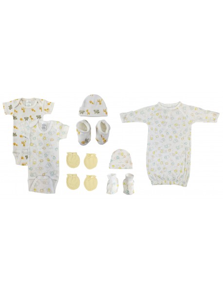 Unisex Newborn Baby 9 Pc Layette Sets