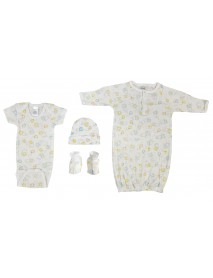 Unisex Newborn Baby 4 Pc Layette Sets