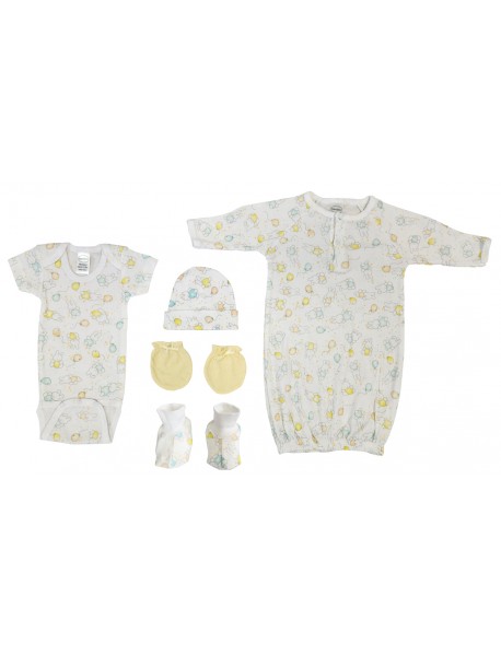 Unisex Newborn Baby 5 Pc Layette Sets