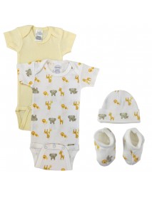 Unisex Newborn Baby 4 Pc Layette Sets