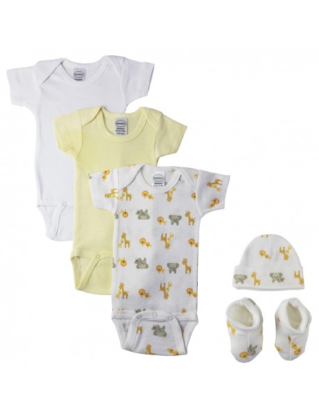 Unisex Newborn Baby 5 Pc Layette Sets