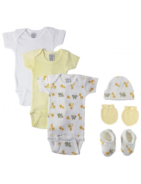 Unisex Newborn Baby 6 Pc Layette Sets