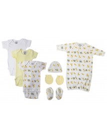 Unisex Newborn Baby 7 Pc Layette Sets