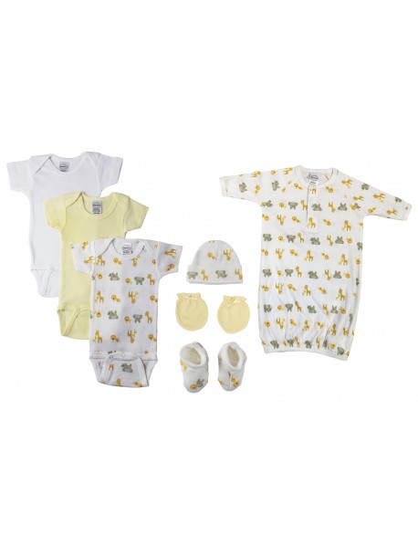 Unisex Newborn Baby 7 Pc Layette Sets
