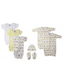 Unisex Newborn Baby 7 Pc Layette Sets