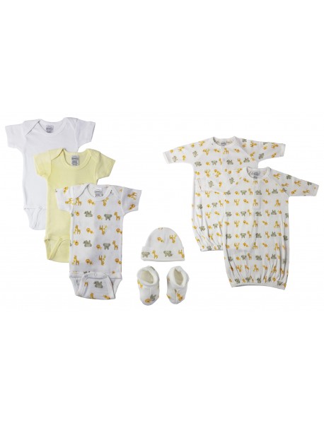 Unisex Newborn Baby 7 Pc Layette Sets