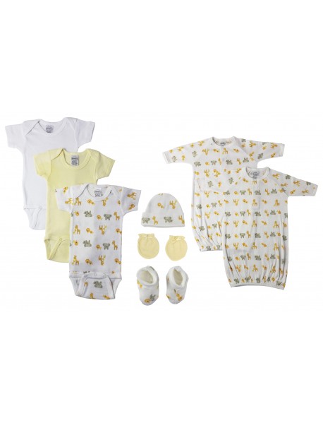 Unisex Newborn Baby 8 Pc Layette Sets
