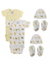Unisex Newborn Baby 6 Pc Layette Sets