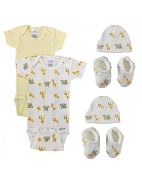 Unisex Newborn Baby 6 Pc Layette Sets