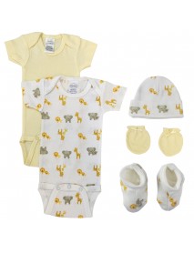 Unisex Newborn Baby 5 Pc Layette Sets