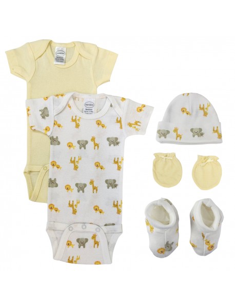 Unisex Newborn Baby 5 Pc Layette Sets