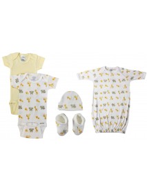 Unisex Newborn Baby 5 Pc Layette Sets