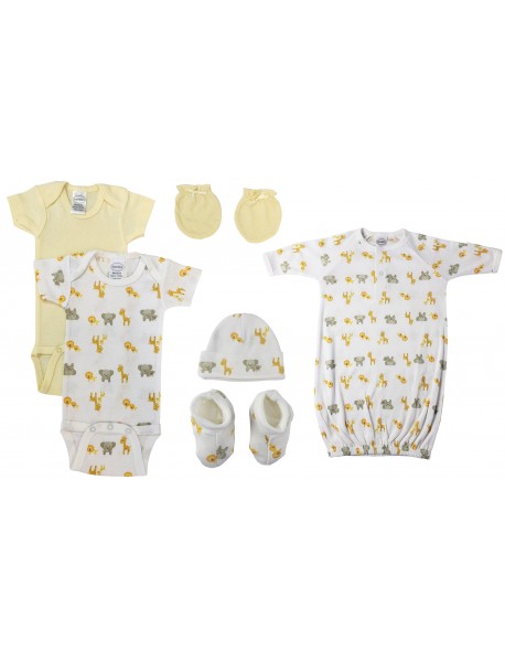 Unisex Newborn Baby 6 Pc Layette Sets
