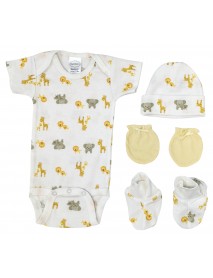 Unisex Newborn Baby 4 Pc Layette Sets