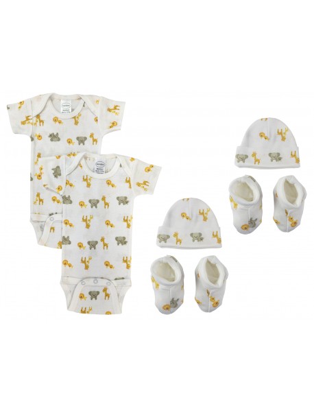 Unisex Newborn Baby 6 Pc Layette Sets