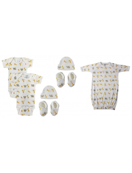 Unisex Newborn Baby 7 Pc Layette Sets