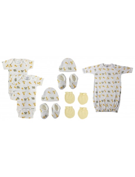 Unisex Newborn Baby 9 Pc Layette Sets