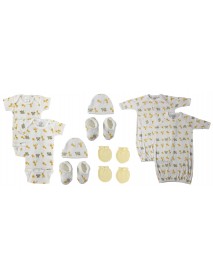 Unisex Newborn Baby 10 Pc Layette Sets