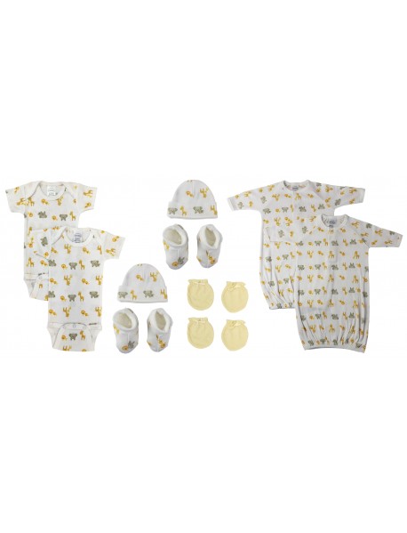 Unisex Newborn Baby 10 Pc Layette Sets