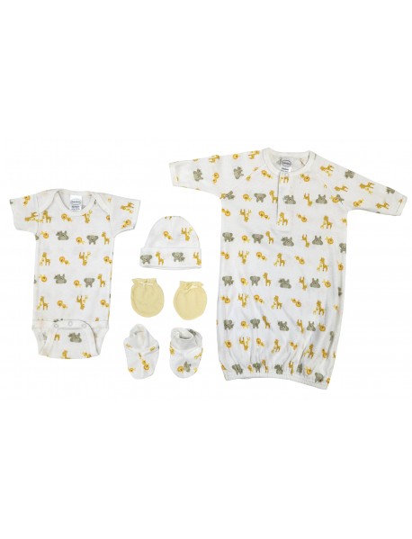 Unisex Newborn Baby 5 Pc Layette Sets