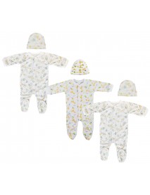 Unisex Closed-toe Sleep & Play with Caps (Pack of 6 )