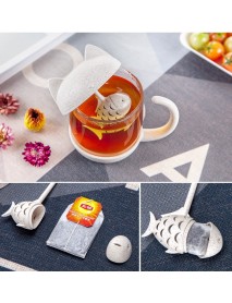 250ML Cat Glass Tea Mug Filter Cup with Fish Tea Infuser Strainer Home Office Drinkware Coffee Milk Mug Creative Birthday Gifts
