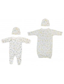 Unisex Closed-toe Sleep & Play with Caps (Pack of 4 )