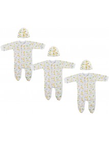 Unisex Closed-toe Sleep & Play with Caps (Pack of 6 )