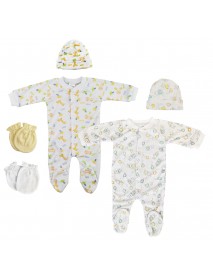 Unisex Closed-toe Sleep & Play with Caps (Pack of 6 )