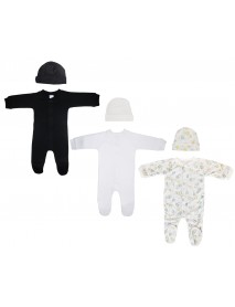 Unisex Closed-toe Sleep & Play with Caps (Pack of 6 )