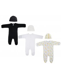 Unisex Closed-toe Sleep & Play with Caps (Pack of 6 )