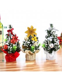 20CM Mini Christmas Tree Flower Table Decor Festival Party Ornaments Xmas Gift Decorations