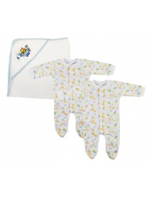 Boy Closed-toe Sleep & Play (Pack of 3 )
