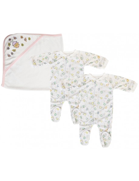 Girl Closed-toe Sleep & Play (Pack of 3 )