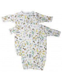 Unisex Newborn Baby 2 Piece Gown Set