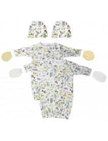 Unisex Newborn Baby 6 Piece Gown Set