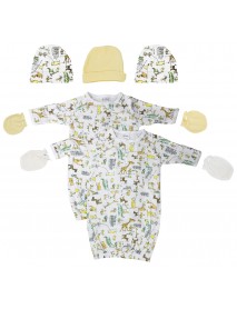 Unisex Newborn Baby 7 Piece Gown Set