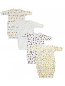 Unisex Newborn Baby 4 Piece Gown Set