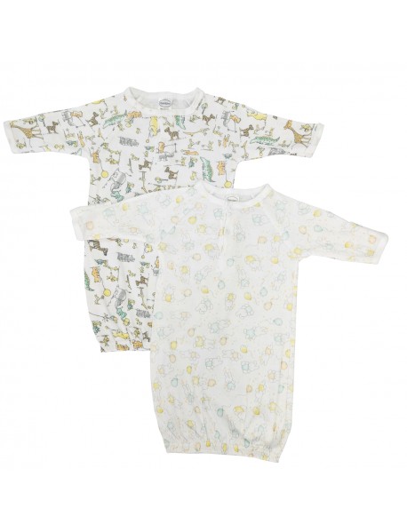 Unisex Newborn Baby 2 Piece Gown Set