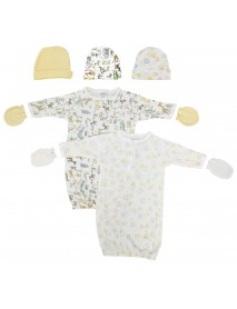 Unisex Newborn Baby 7 Piece Gown Set