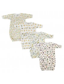 Unisex Newborn Baby 4 Piece Gown Set