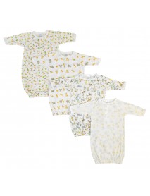 Unisex Newborn Baby 4 Piece Gown Set