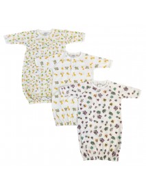 Unisex Newborn Baby 3 Piece Gown Set
