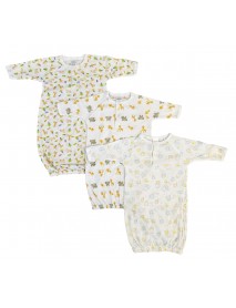 Unisex Newborn Baby 3 Piece Gown Set