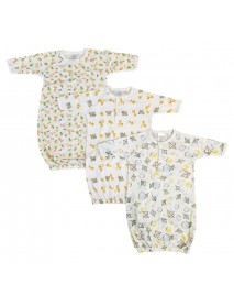 Unisex Newborn Baby 3 Piece Gown Set
